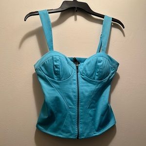 Bebe Blue bustier top